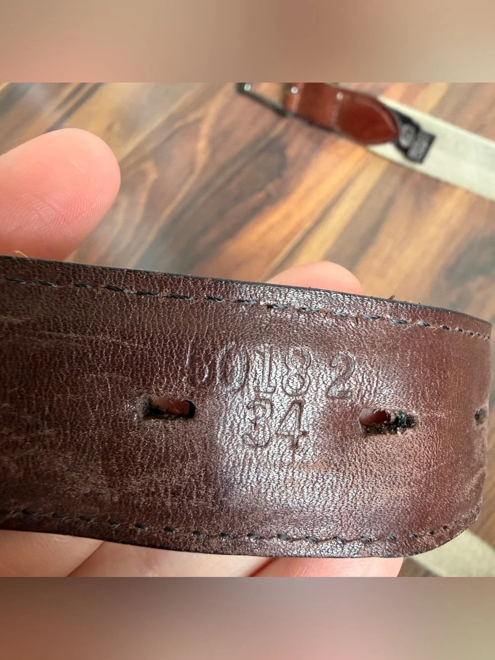 Bench Craft Leather and Cotton Webbing Belt Made in Canada Size 34